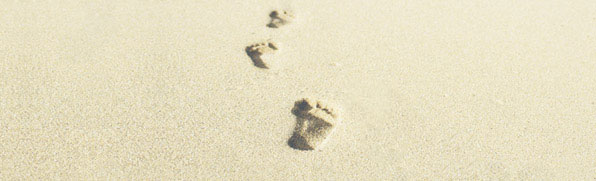 Fußspuren im Sand